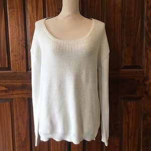 Calvin Klein Jeans White Glitter Knit Sweater
